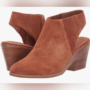 Gentle Souls By Kenneth Cole Harlie Slingback Suede Leather Bootie Heels, Sz 10.